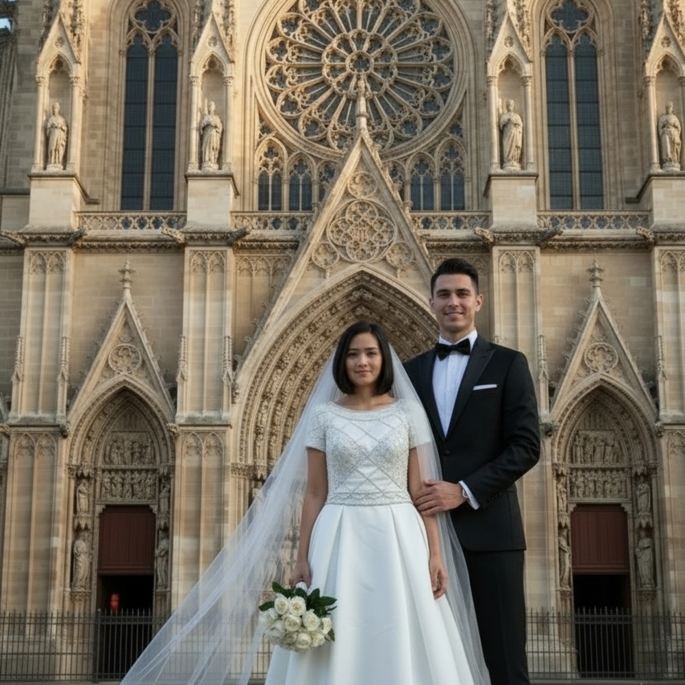 Elegant White Wedding Dress
